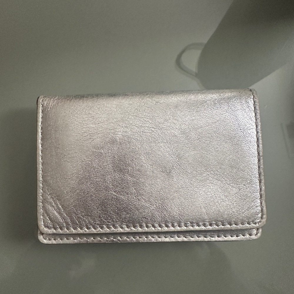 Silver Leather Minor History Wallet